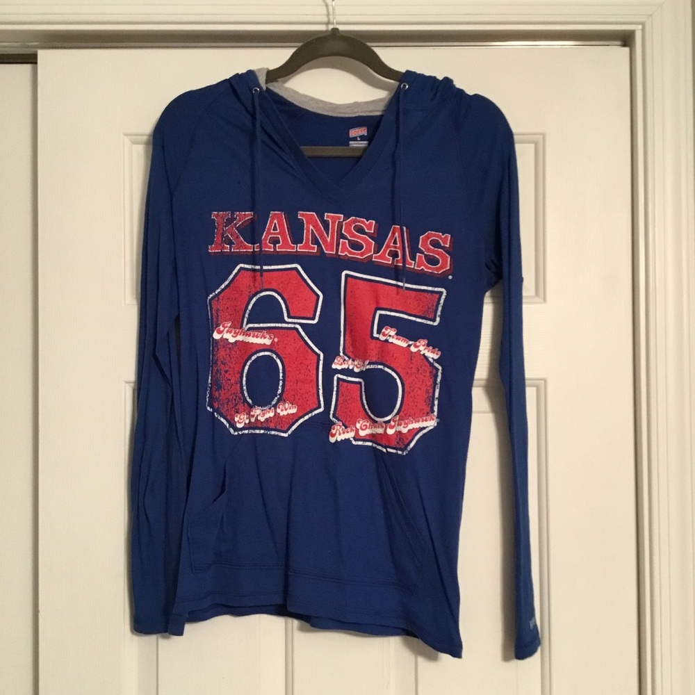 Kansas Jayhawks Soffe Hooded Shirt
